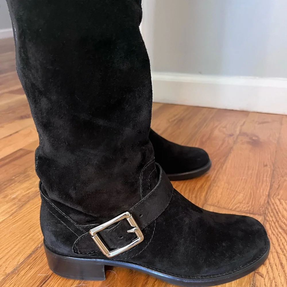 VALINTINO SUEDE RUFFLE OVER THE KNEE BOOT - Picture 11 of 16